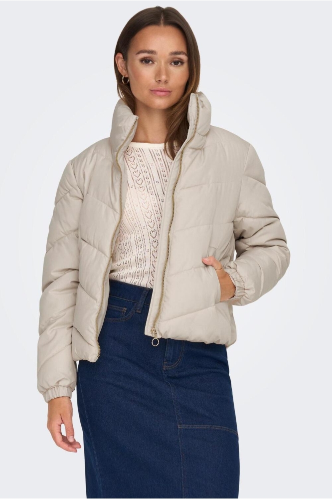 JDYFINNO SHORT PADDED JACKET OTW NE 15305656 Moonbeam/Light Gold